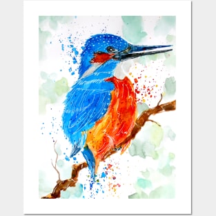 Kingfisher Waiting for Prey Posters and Art